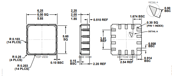 （ADI）傳感器 ADXL356BEZ/ADXL357BEZ 3軸MEMS加速度計(jì) 1Hz至1kHz 14-CLCC