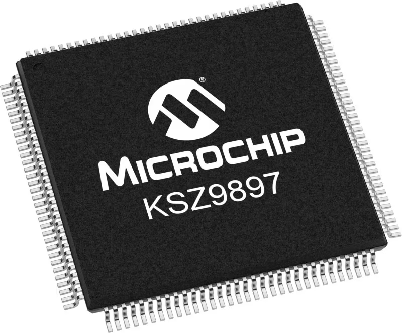 全新Microchip以太網(wǎng)產(chǎn)品 KSZ9897STXI 7 端口千兆以太網(wǎng)交換機(jī)，支持 SGMII/RGMII/MII/RMII