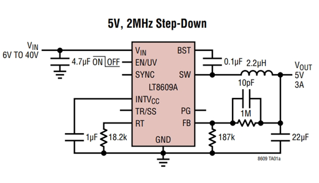 LT8609AJDDM: 42V, 3A同步降壓穩(wěn)壓器,2.5μA靜態(tài)電流